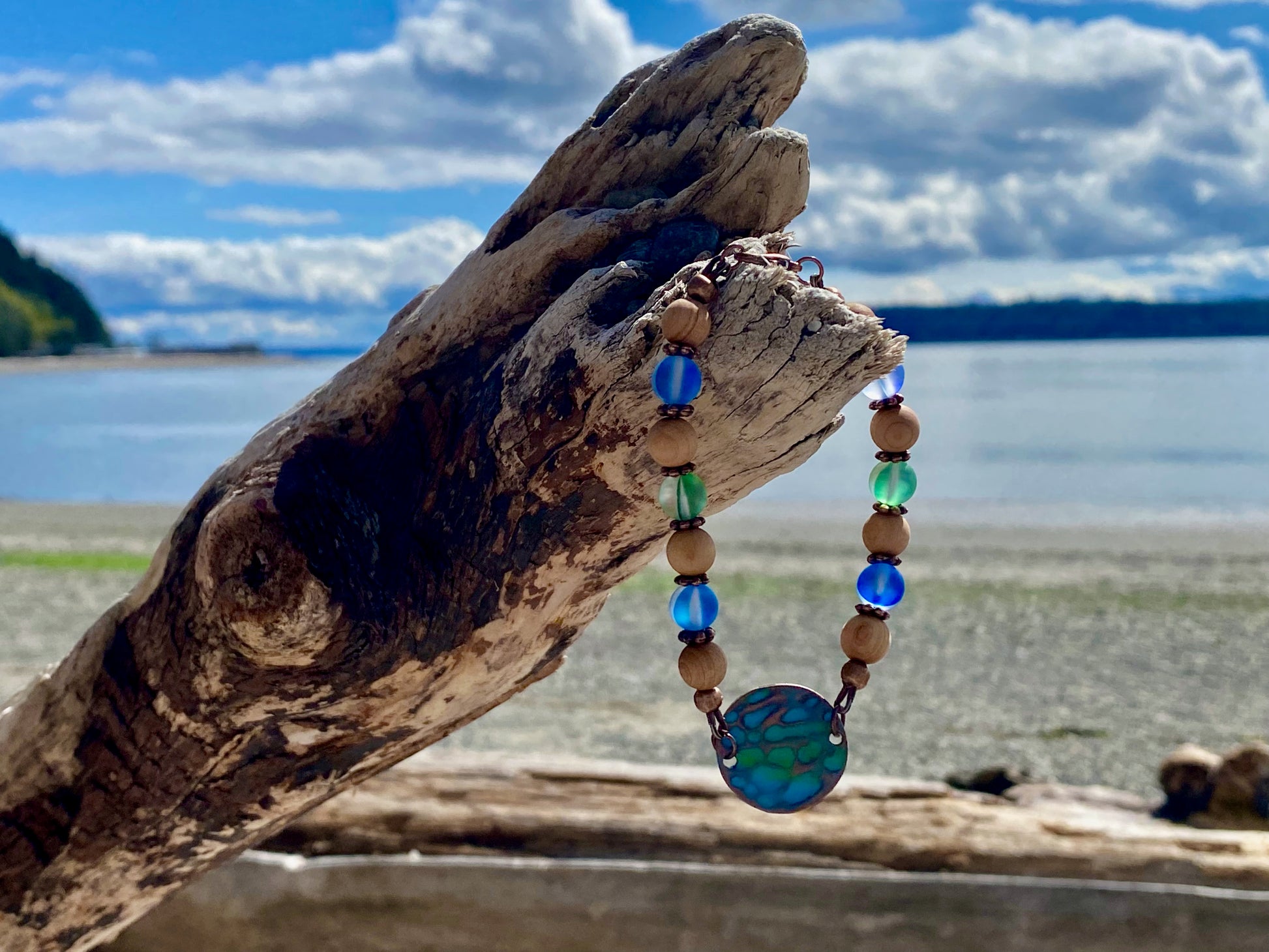  Shimmering Tide bracelet, beach bracelet, rustic beach jewelry
