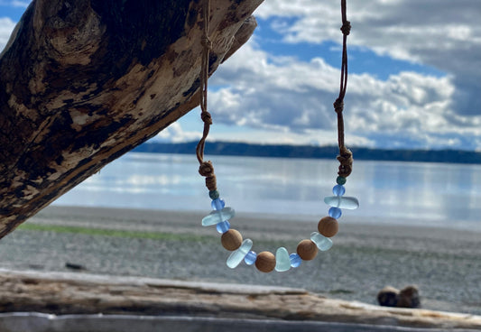 Seaside Bohemian Sea glass necklace