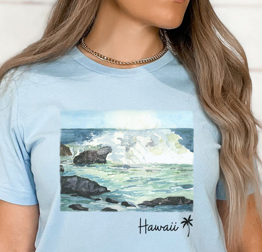 Hawaii Crashing Waves Beach shirt