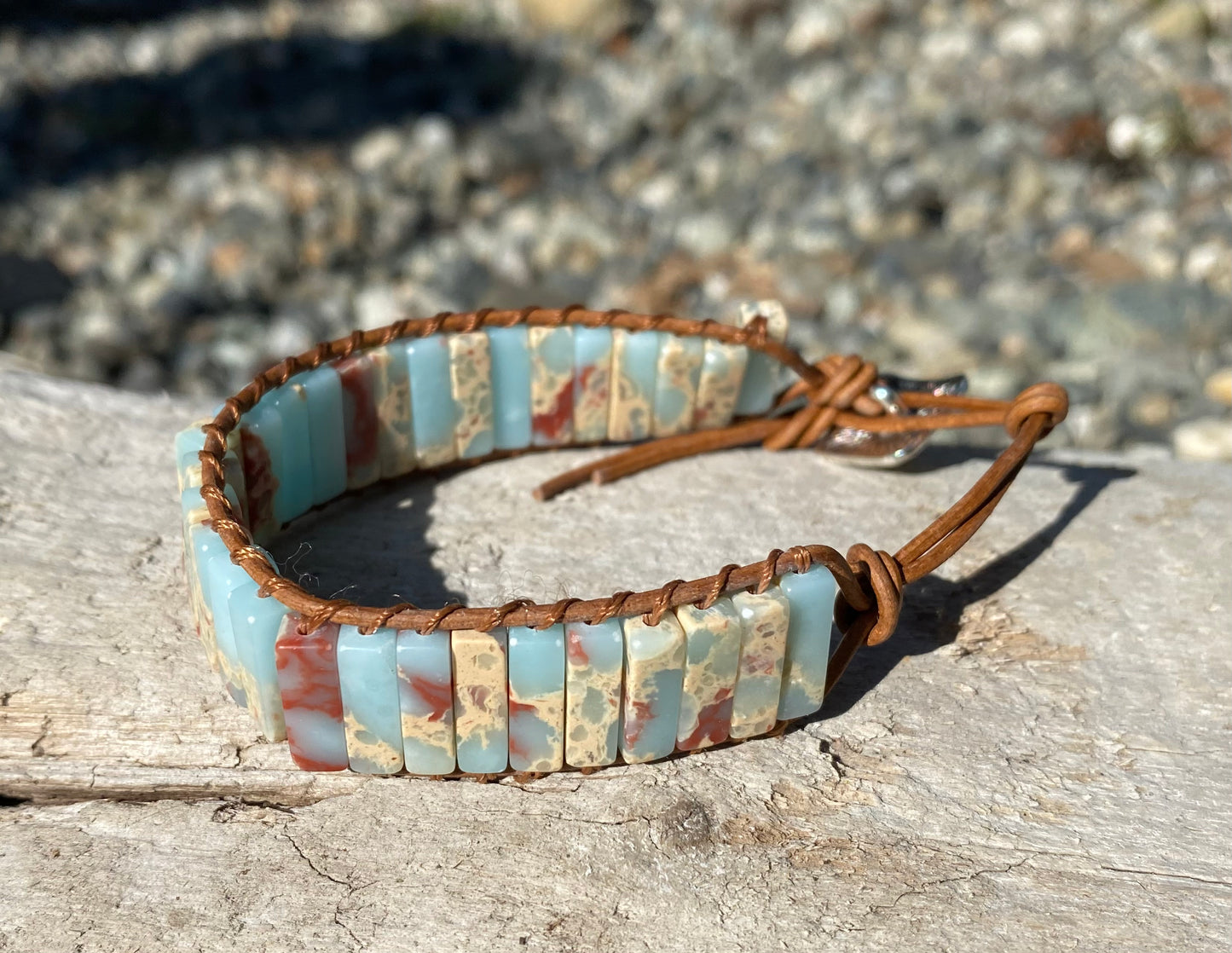 Boho Braided stone strap beach Bracelet
