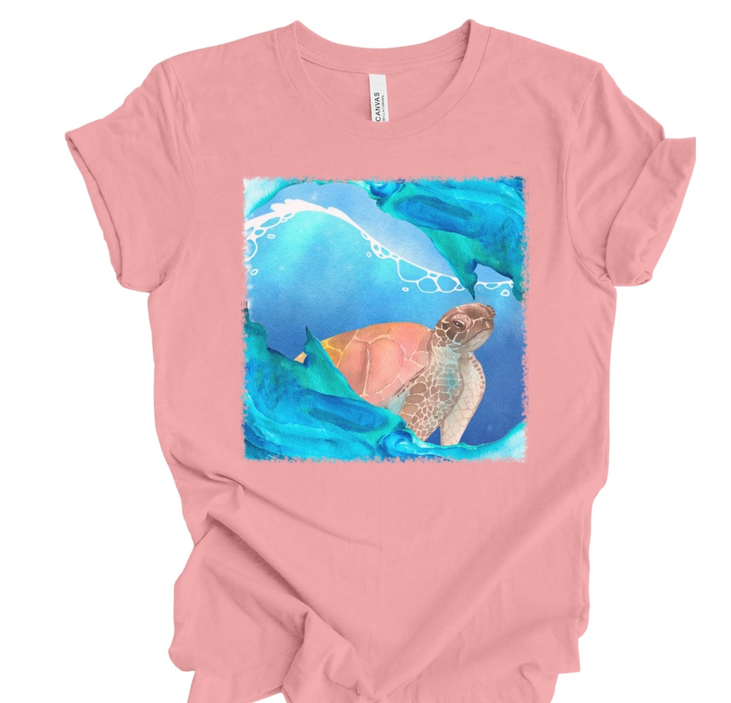 Sea turtle watercolor beach shirt